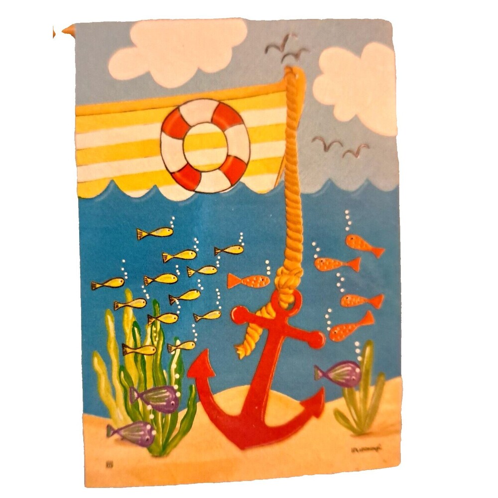 Ocean Sea Fish Boat Anchor Garden Yard Flag Banner 28"x40" Breeze Art Studio M